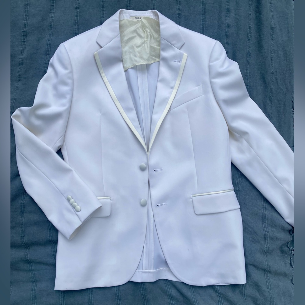 Light Ivory Custom Joseph Abboud Tuxedo Jacket Coat Size 40R Slim fit